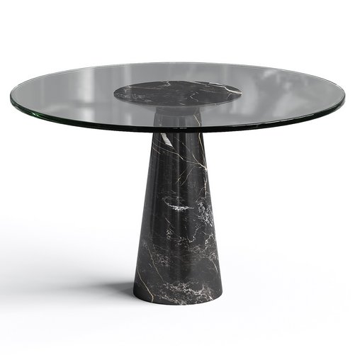 Angelo Mangiarotti Round Pedestal Dining Table