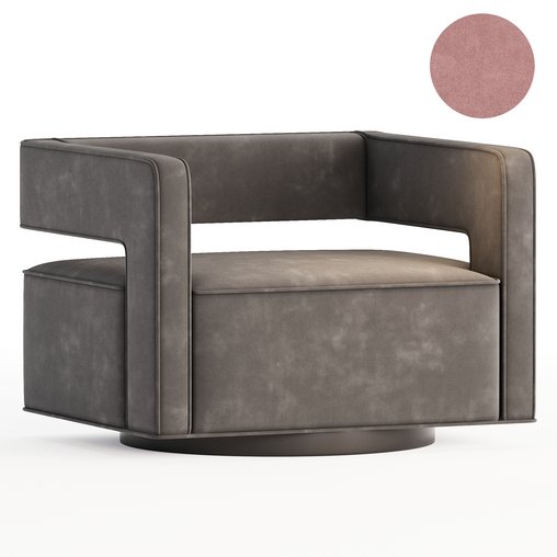 Booth Performance Velvet Swivel Armchair