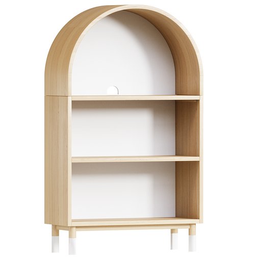 Aksel Wood Arched Bookcase