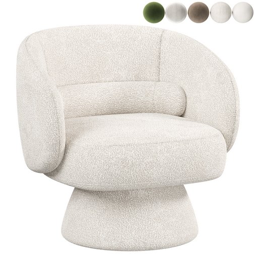 Saboor Upholstered Swivel Barrel Chair