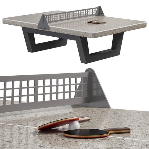 Outdoor tennis table made of natural concrete by Impuls ks