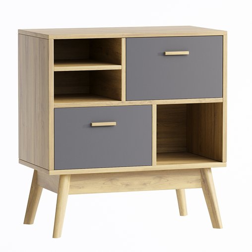 Nordic Chest of drawers Nordic-1 Wood Gray