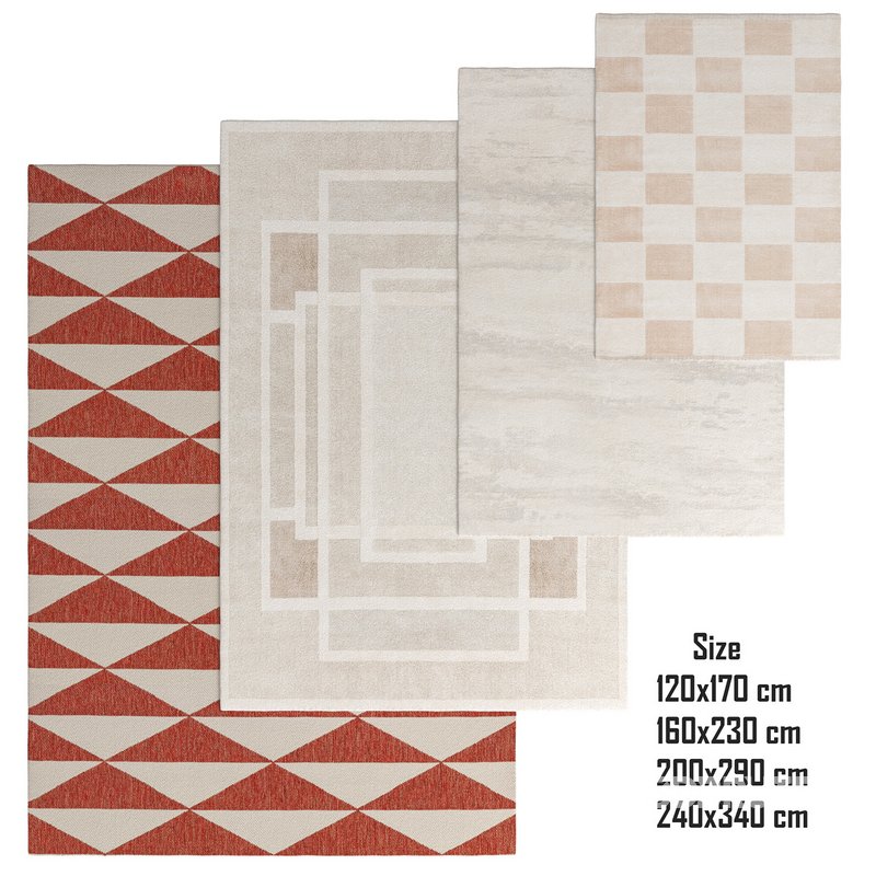 Reversible Rug Terrazzo and Rug Ash by Benuta 3d model Buy Download 3dbrute