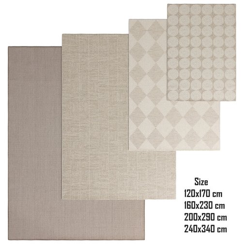 Rug Nillo Taupe and Rug Lex Beige By Benuta