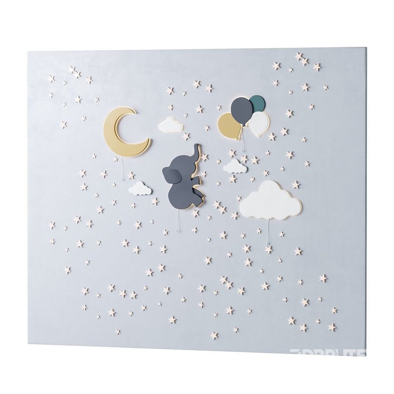 Decorative wall panel for children