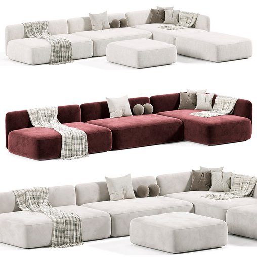 Cosy Sofa By MDF Italia 3 3d model Download  Buy 3dbrute