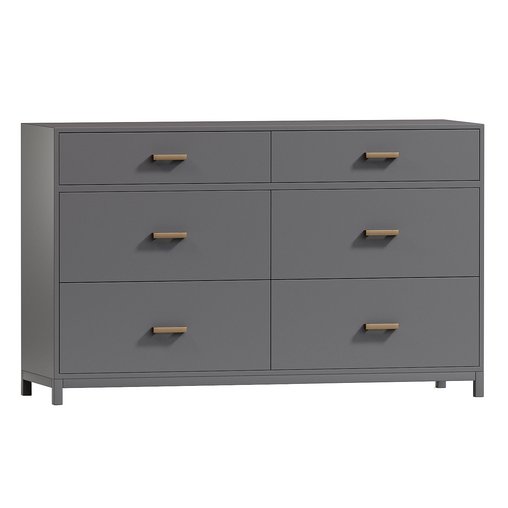 Chest of drawers Crate & Barrel Parke Charcoal