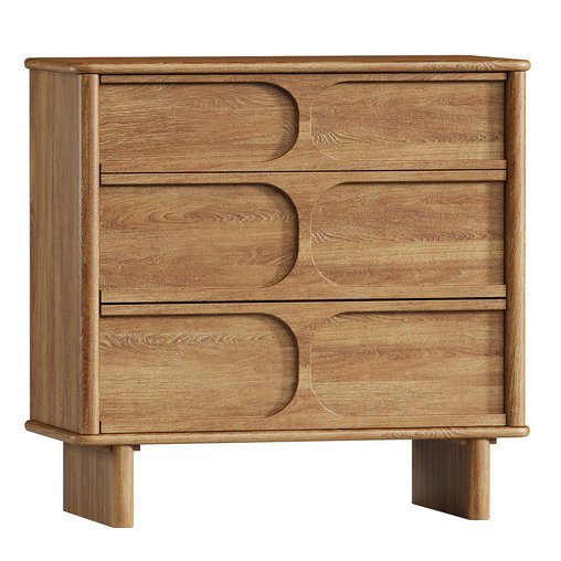 Crate & Barrel Weight Three Drawer Chest of Drawers