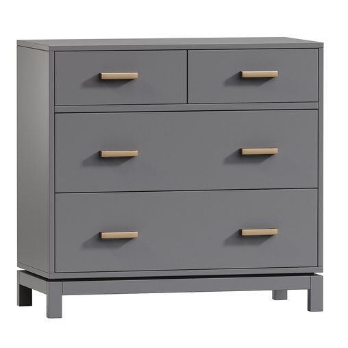 Bedside Table Parke Charcoal Wood with Drawer