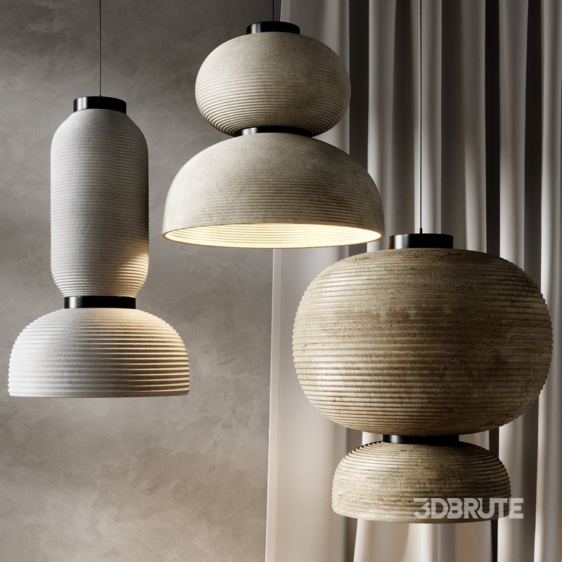 Japandi Lantern Shaped Pendant Light By Japandistore 3d model Buy ...