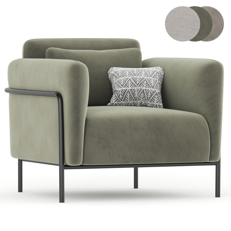 Fauteuil in fluweel Alistair armchair