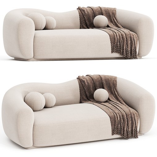 Curved 3 Seater Sofa for Living Room