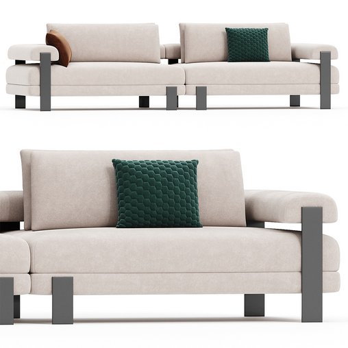 DAVIS Sofa Davis Collection By Laskasas 3d model Buy Download 3dbrute