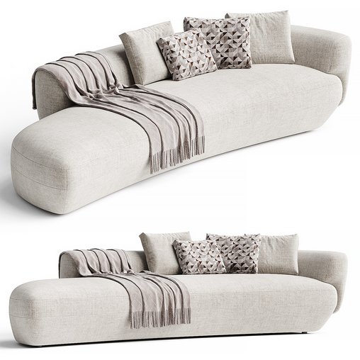 CONFIDENT Curved sofa By Vibieffe