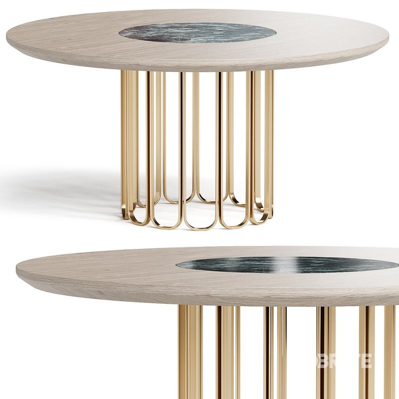 CHERYL Table with Lazy Susan By Laskasas