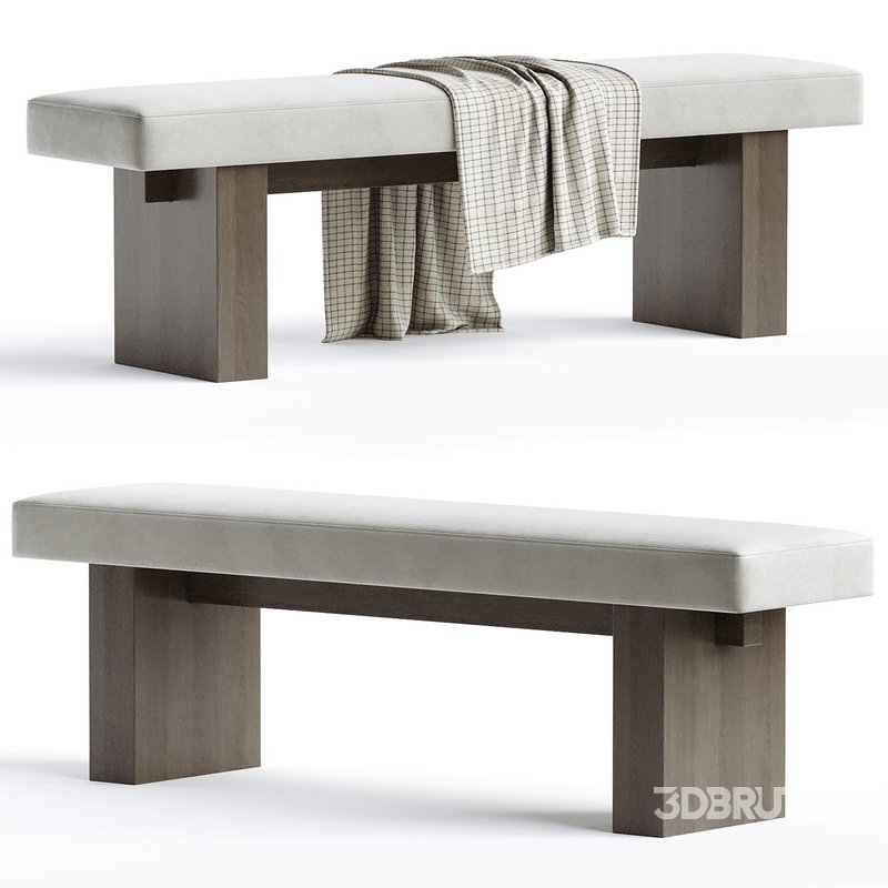 Leonna Linen Blend Upholstered Bench