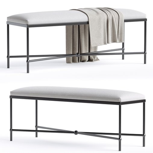 Aileen Polyester Upholstered Bench