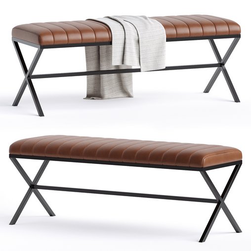 Batrina Faux Leather Bench