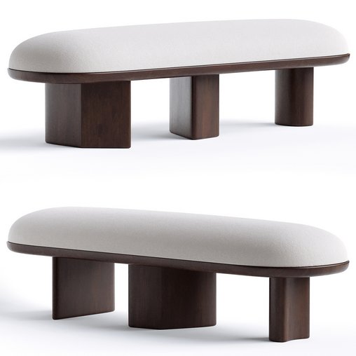 Corbu Bench in Walnut by Demuro Das