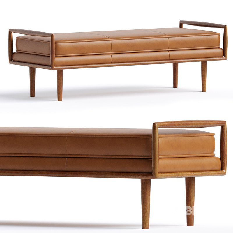 WestElm Nico Leather Bench