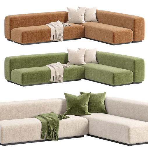 Prostoria Sofa Klaster Modular Sofa By Dasmoebel 3d model Download  Buy 3dbrute