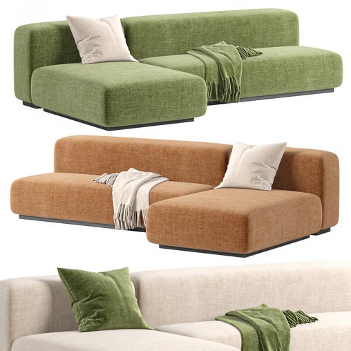 Prostoria Sofa Klaster Modular Sofa By Dasmoebel 3d model Download  Buy 3dbrute