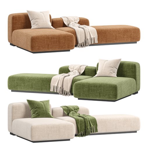 Prostoria Sofa Klaster Modular Sofa By Dasmoebel 3d model Download  Buy 3dbrute