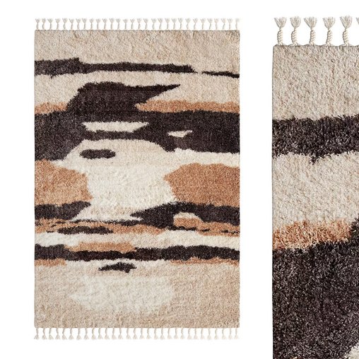 Storm Sky Abstract Shag Rug