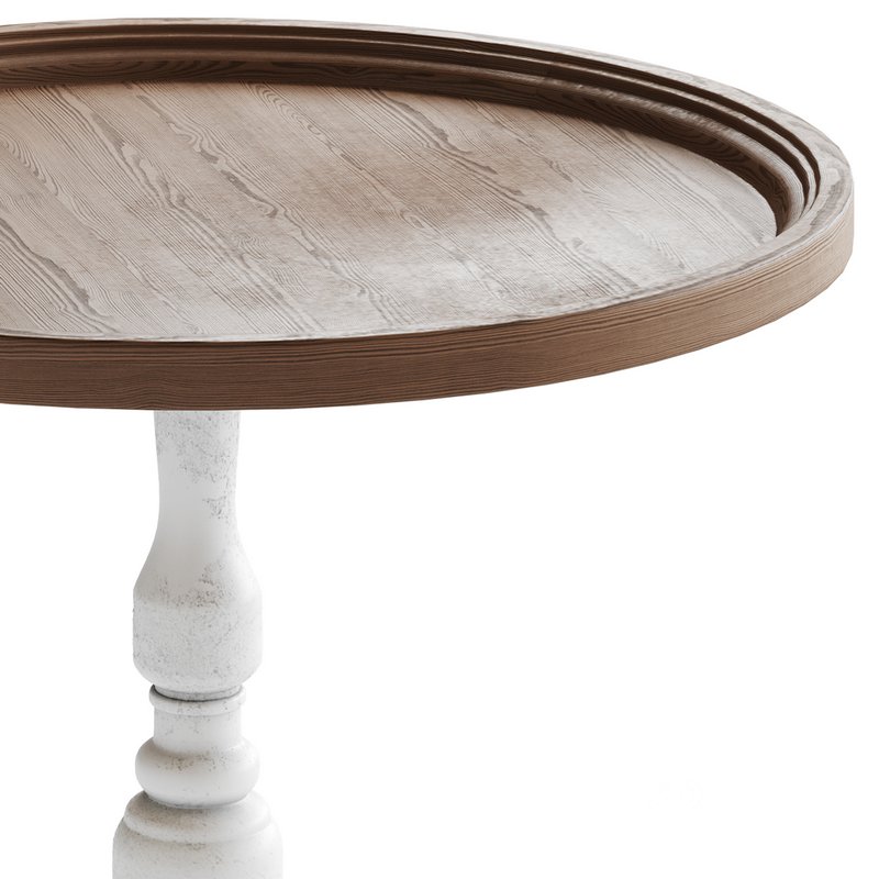 Vintage Round Side Table 3d model Buy Download 3dbrute