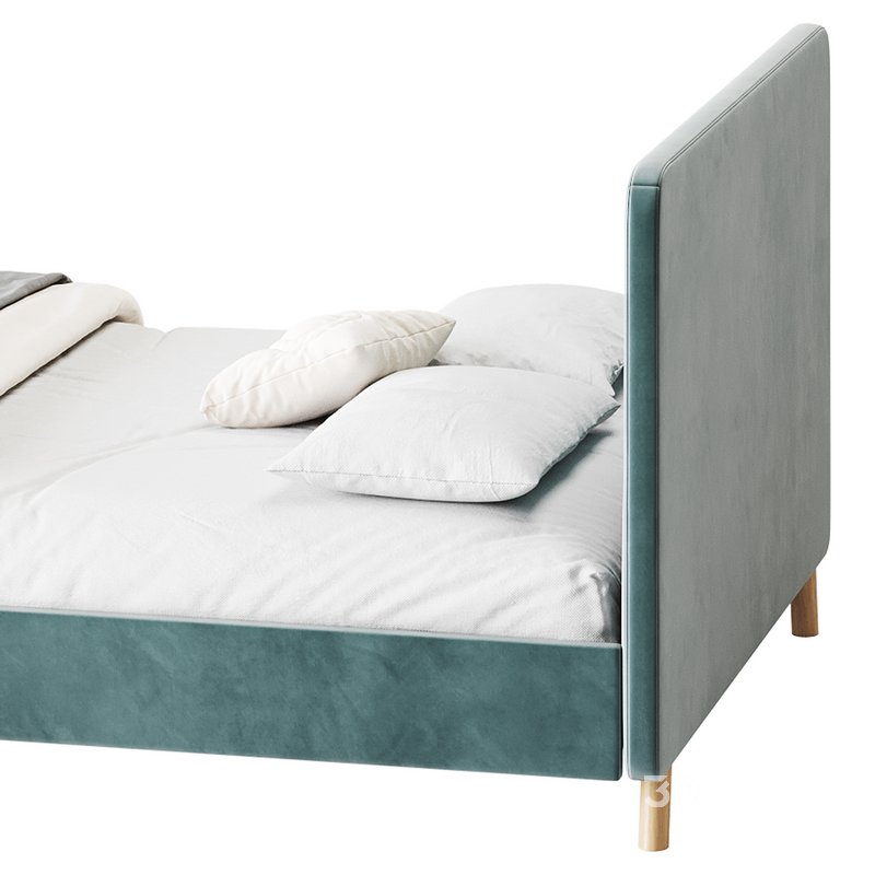 Emmerson Upholstered Low Rise Bed Frame - Download -3d Models Free -3dbrute