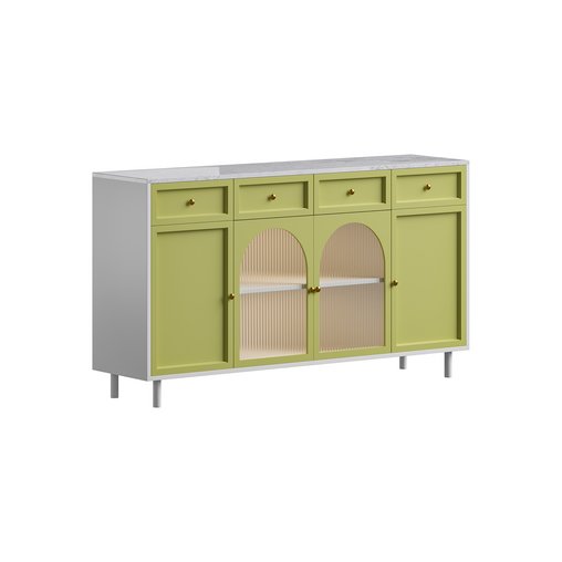 Contemporary Wooden Sideboard Credenza