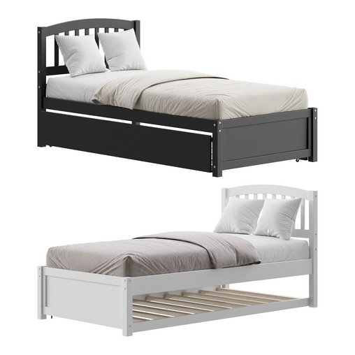 Twin Size Platform Bed Wood Bed