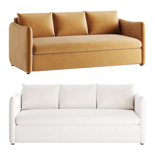 WHITE PERFORMANCE FABRIC SLEEPER SOFA