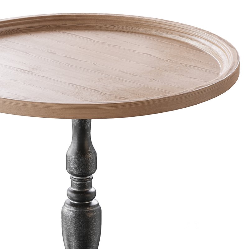 Vintage Round Side Table 3d model Buy Download 3dbrute