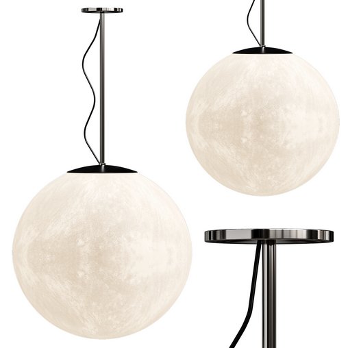 Scandinavian Style Moon Printed Pendant Lights