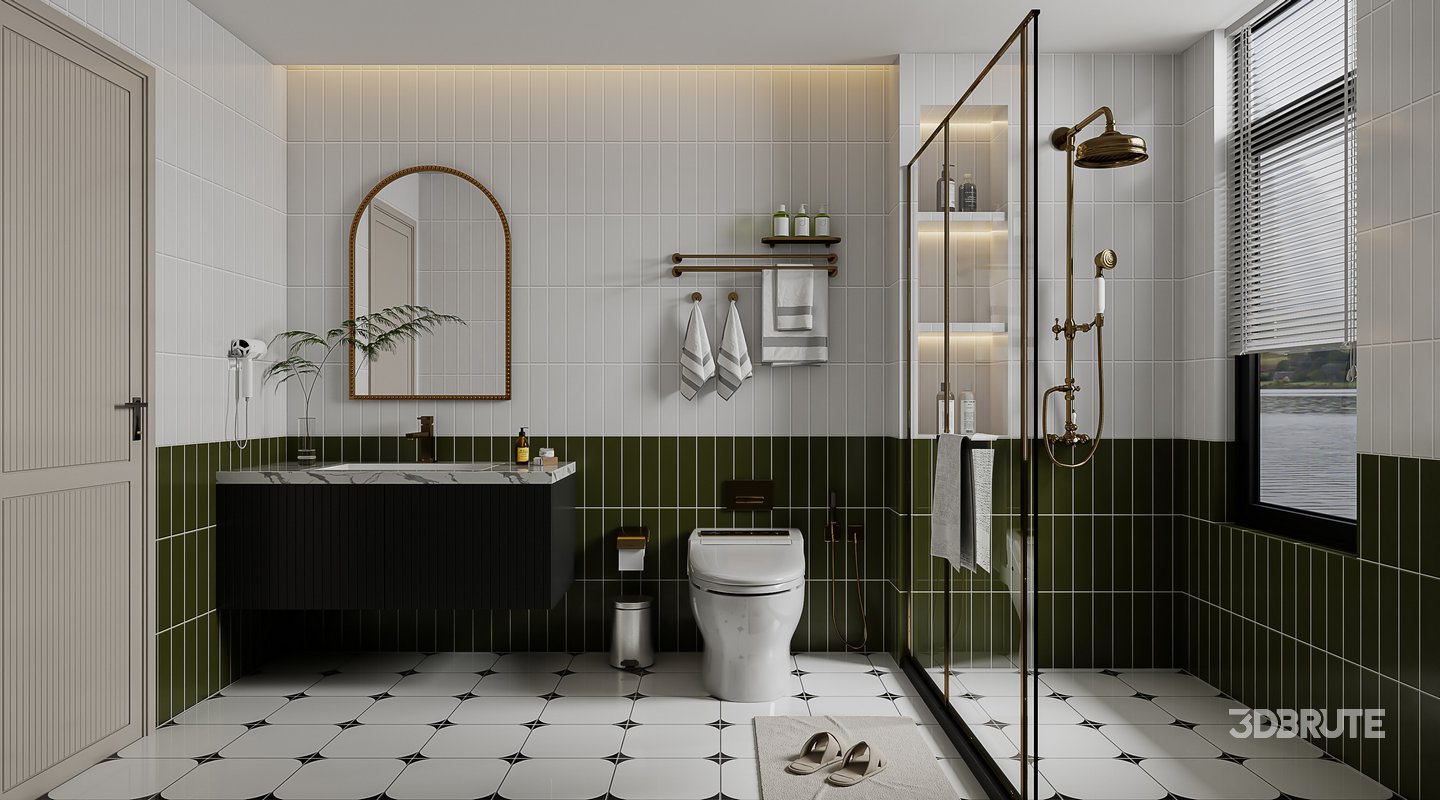 Modern bathroom - Download -3d Models Free -3dbrute