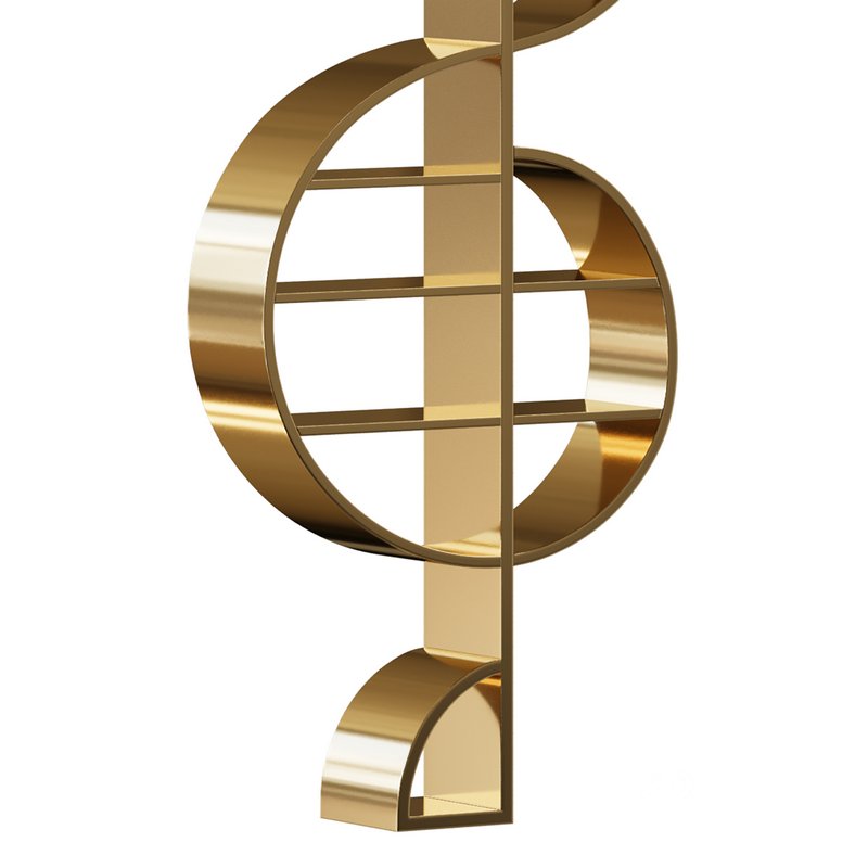 Musical Note Bookshelf 3d model Buy Download 3dbrute