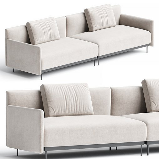 QUADRA Sofa with integrated magazine rack By HC28 Cosmo 2