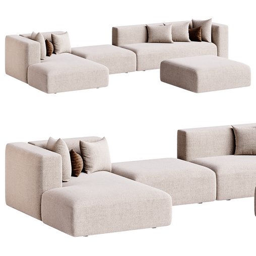 Modular Match sofa by Prostoria 3d model Download  Buy 3dbrute