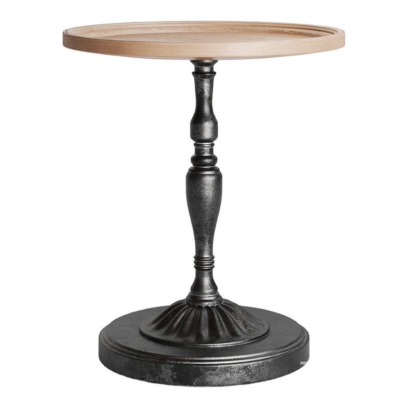 Vintage Round Side Table 3d model Buy Download 3dbrute