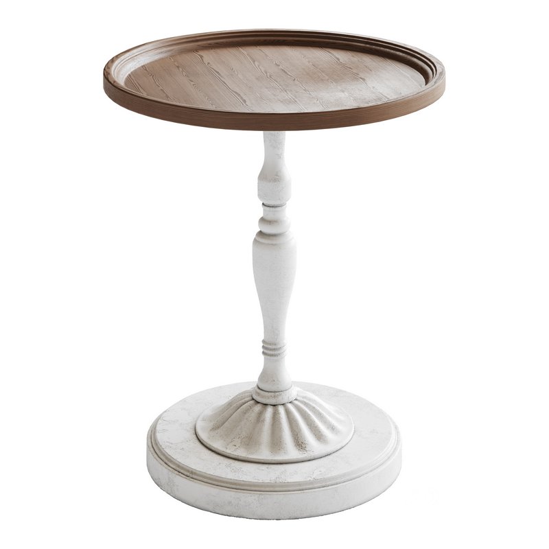 Vintage Round Side Table 3d model Buy Download 3dbrute