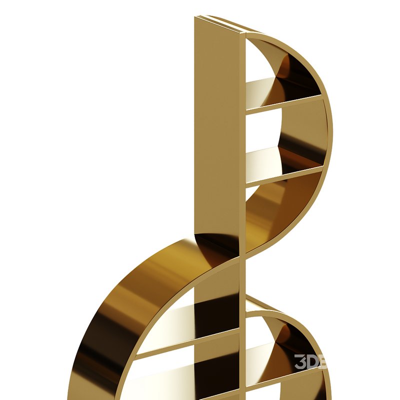Musical Note Bookshelf 3d model Buy Download 3dbrute
