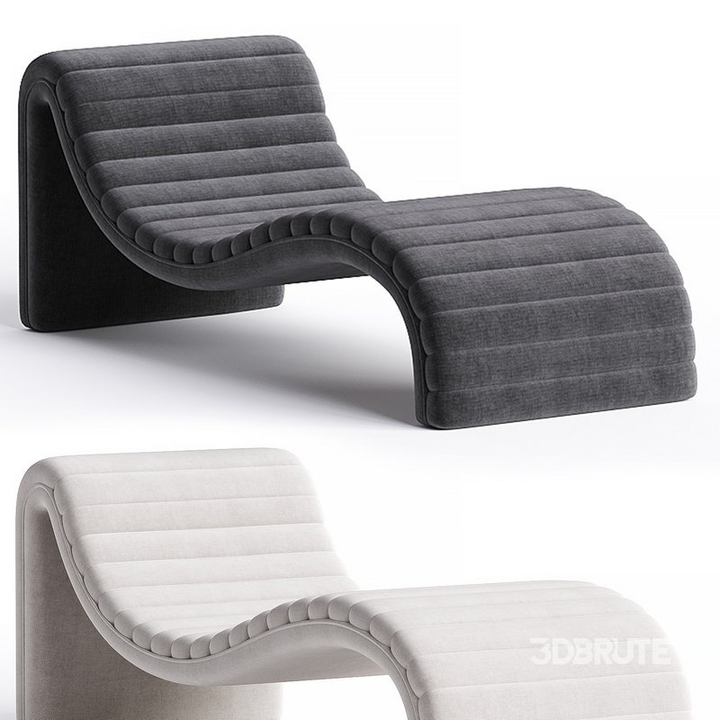 Fauteuil long boucle gris Eichholtz Pioneer