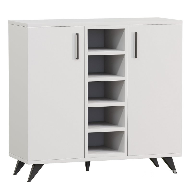 Leander bookcase with cupboards