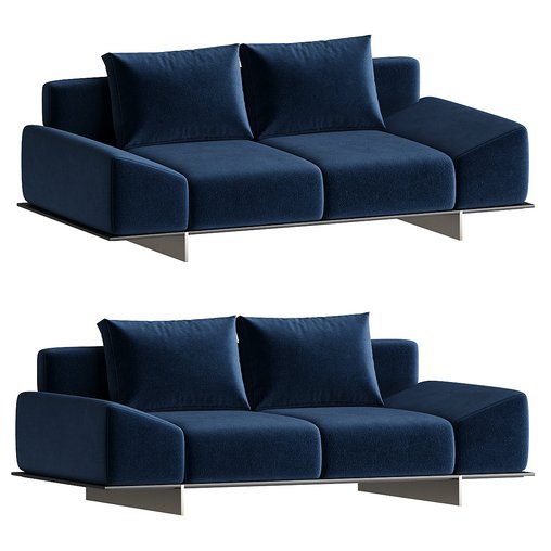 IPANEMA 2 seater sofa By Paolo Castelli 3d model Download  Buy 3dbrute