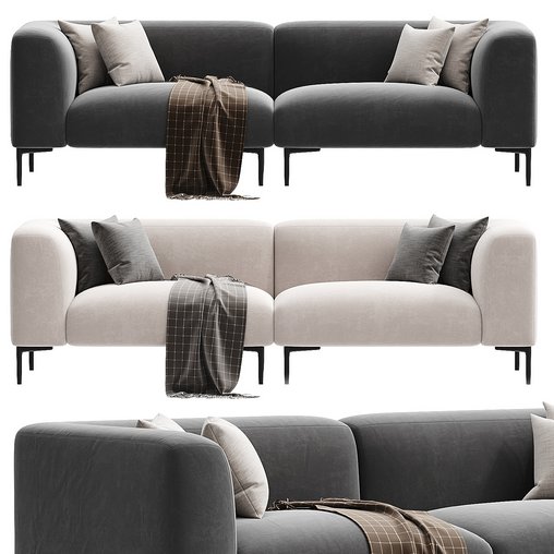 Sofa Eichholtz Florence 3d model Download  Buy 3dbrute