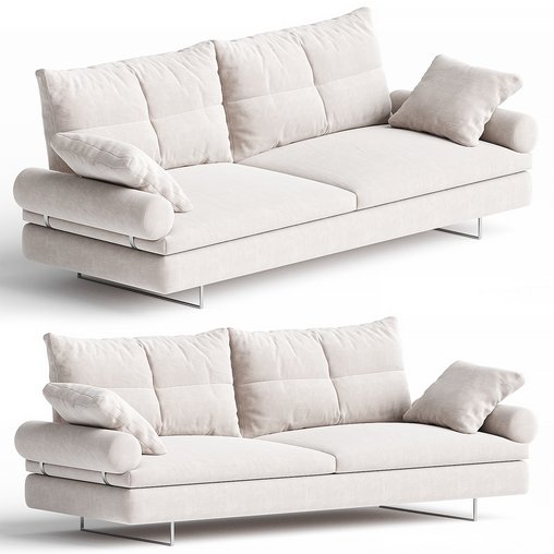 Limes New Two Seater Sofa 3d model Download  Buy 3dbrute