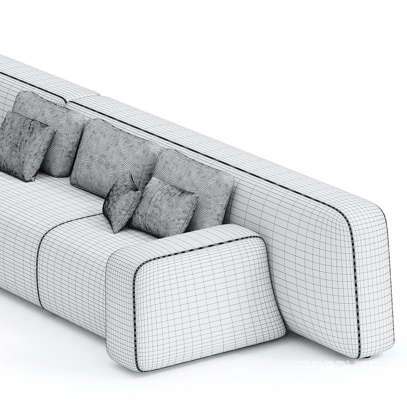 Suiseki sofa 009 3d model Buy Download 3dbrute