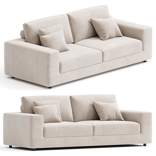 Superhiro Sofa by bonaldo design 3d model Download  Buy 3dbrute