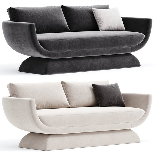 Oscar Contemporary Velvet Sofa